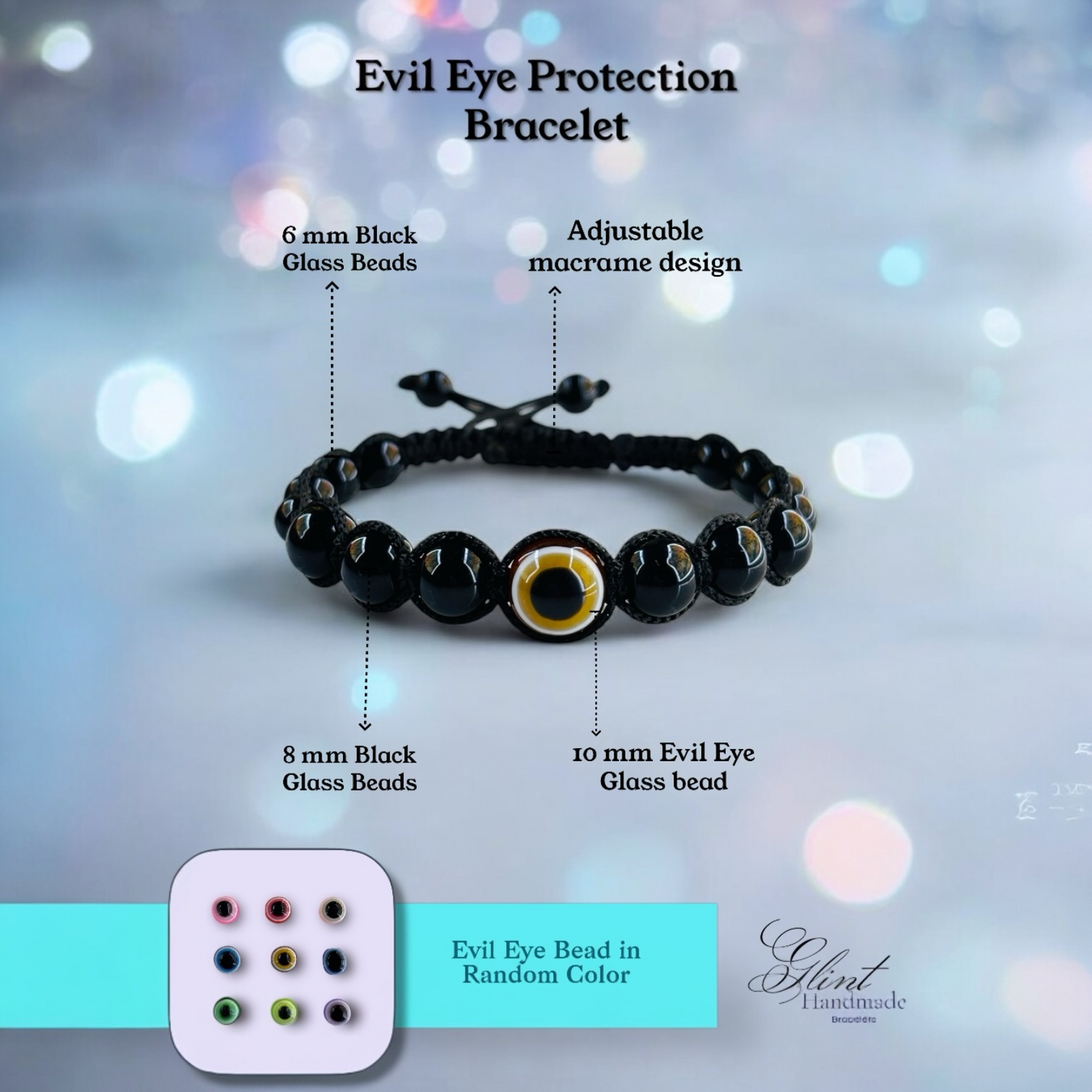 Evil Eye Protection Macrame Bracelet